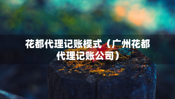 花都代理記賬模式（廣州花都代理記賬公司）