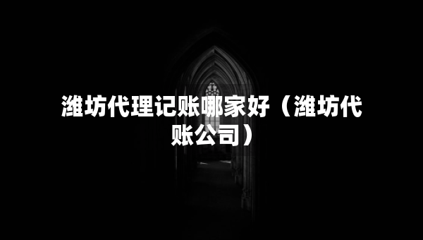 濰坊代理記賬哪家好(濰坊代賬公司) 濰坊代理記賬哪家好(濰坊代賬公司)
