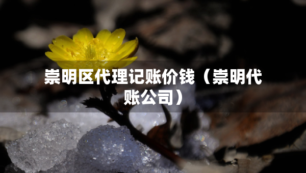 崇明區(qū)代理記賬價(jià)錢（崇明代賬公司）