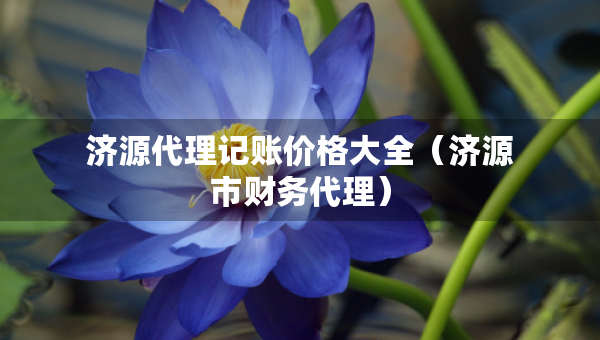 濟(jì)源代理記賬價格大全（濟(jì)源市財(cái)務(wù)代理）