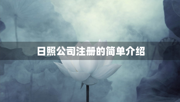 日照公司注冊的簡單介紹