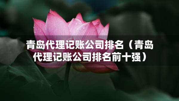 青島代理記賬公司排名（青島代理記賬公司排名前十強(qiáng)）