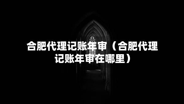 合肥代理記賬年審（合肥代理記賬年審在哪里）