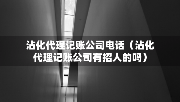 沾化代理記賬公司電話（沾化代理記賬公司有招人的嗎）