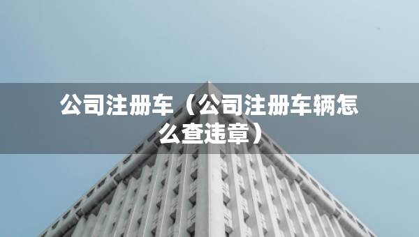 公司注冊車（公司注冊車輛怎么查違章）