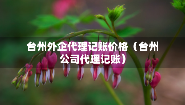 臺(tái)州外企代理記賬價(jià)格（臺(tái)州公司代理記賬）