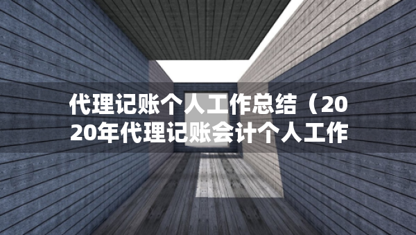 代理記賬個人工作總結（2020年代理記賬會計個人工作總結）