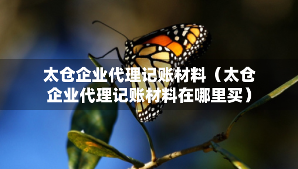太倉企業(yè)代理記賬材料（太倉企業(yè)代理記賬材料在哪里買）