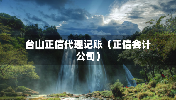 臺山正信代理記賬（正信會計公司）
