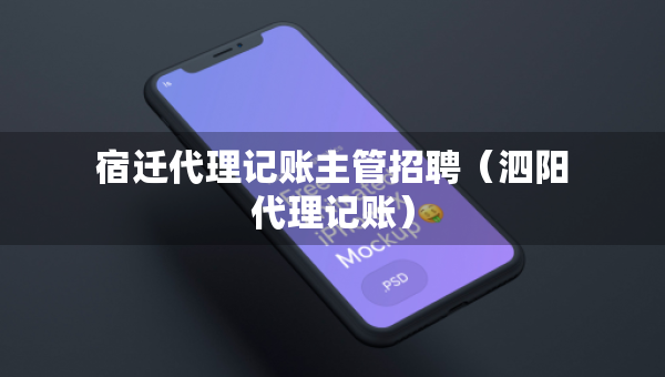 宿遷代理記賬主管招聘（泗陽代理記賬）