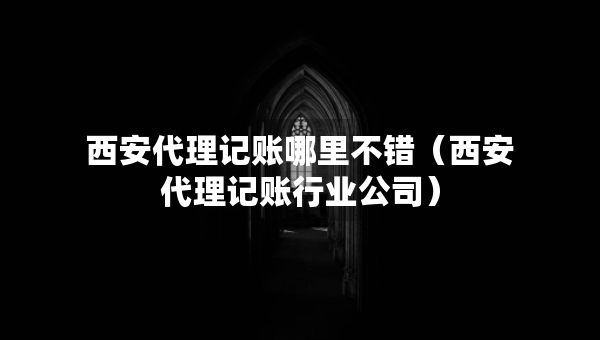 西安代理記賬哪里不錯（西安代理記賬行業(yè)公司）