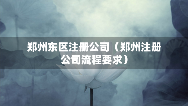 鄭州東區(qū)注冊公司（鄭州注冊公司流程要求）