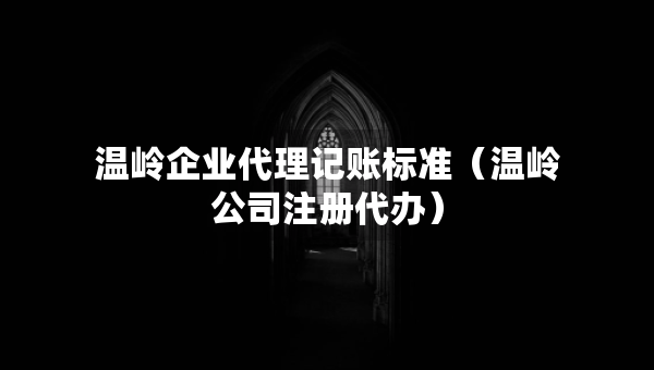 溫嶺企業(yè)代理記賬標(biāo)準(zhǔn)（溫嶺公司注冊代辦）