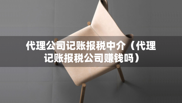 代理公司記賬報稅中介（代理記賬報稅公司賺錢嗎）