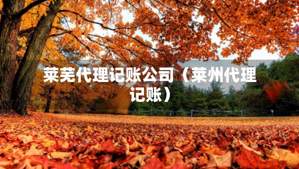 萊蕪代理記賬公司（萊州代理記賬）