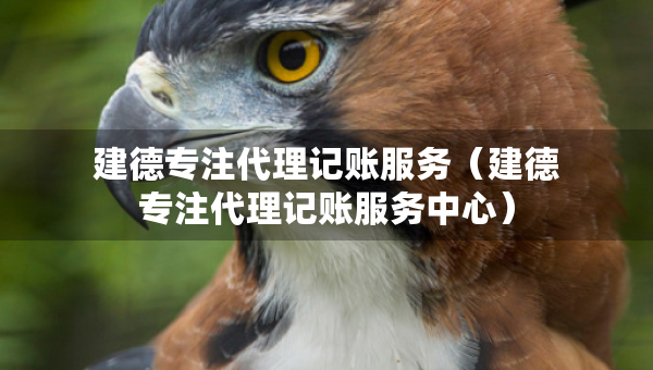 建德專注代理記賬服務(wù)（建德專注代理記賬服務(wù)中心）