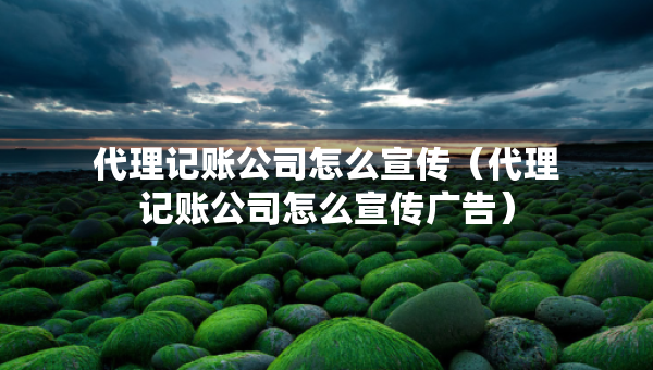 代理記賬公司怎么宣傳（代理記賬公司怎么宣傳廣告）